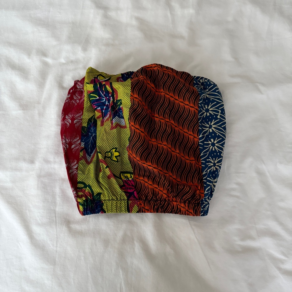 Multicolor Dutch Wax Tube Top African Fabric